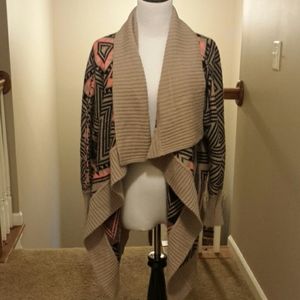 Aztec print cardigan